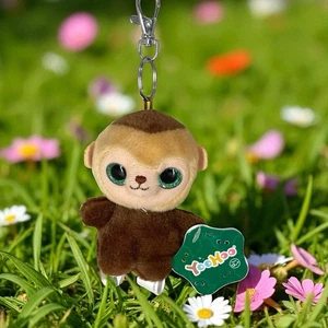 Neu mit Etikett Aurora World YooHoo & Friends Kapuziner-Affe Plüsch-Schlüsselanhänger Rucksackclip - Bild 1 von 4