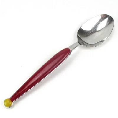 WMF Löffel Serie Fantasia Rot/Geld Matteo Thun Design ca. 20 cm Memphis Ära - Bild 1 von 4