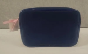 J Crew Makeup Cosmetics Bag Travel Ana Blue Lined New With Tags NWT - Picture 1 of 14
