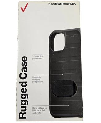 Funda de teléfono resistente OEM Verizon para iPhone 14 y iPhone 13 MagSafe resistente negra Foto 1 de 2