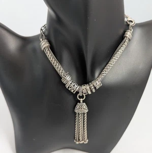 Silpada Gathered Tassel 925 Sterling Silver Necklace N2305 36g 16-18" - Picture 1 of 8