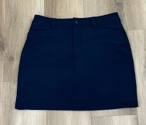 EDDIE BAUER Women's Skort Golf Blue Activewear Stretch Pockets Size 4 EUC - Picture 1 of 7