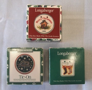 3er Set Longaberger Weihnachten Urlaub Krawatten - nie benutzt - Bild 1 von 5