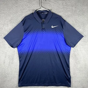 Camisa Polo Nike Dri-Fit Colección Tiger Woods Botón a Presión Para Hombre Talla XL Azul - Imagen 1 de 13