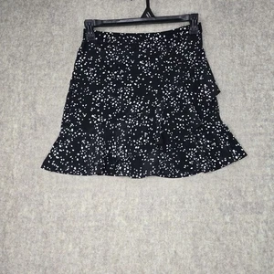 Black & White Polka Dot Ruffled Skirt Medium - Picture 1 of 6