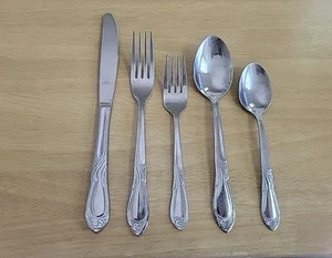 5-teiliges Gedeck Farberware Kamee Edelstahl 1 Gedeck Gabel, Löffel Messer - Bild 1 von 5