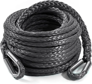Heavy-Duty 3/8'' x 50ft Synthetic Winch Rope Extension for Off-Road Vehicles - Picture 1 of 12