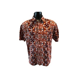 Vintage Banana Republic Safari Hawaiian Medium Button Orange Outdoor 70s 80s Men - Picture 1 of 11