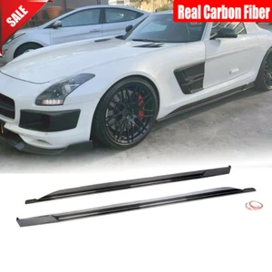 Labio de extensión de faldón lateral de carbono para Mercedes Benz SLS C197 R197 2 puertas 10UP - Imagen 1 de 12