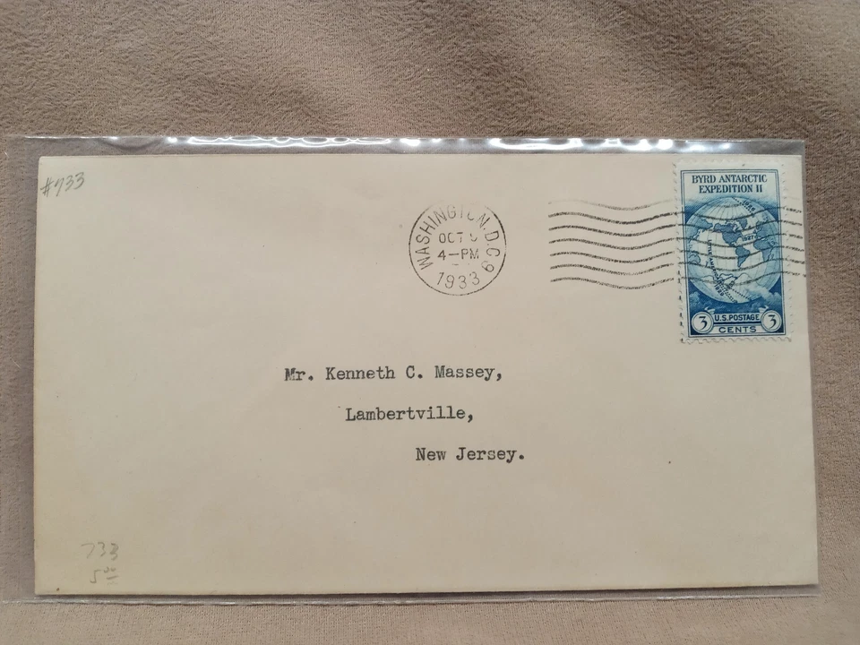 US First Day Issue Cover - # 733 Antarctic Expedition 3¢ (FDC733-1) - Image 1 of 1
