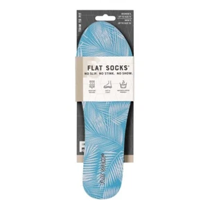 NEW FLAT SOCKS PALM WATERS BLUE PINK WOMEN'S UP TO SIZE 10 MEN'S 11 NIP NWT TREE - Picture 1 of 3