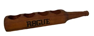 Rogue Wooden Beer Flight Paddle Holder - 4 Glass Slots 16.5" Long ๐ป - Picture 1 of 7