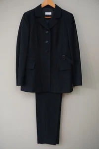Philosophy di Alberta Ferretti Black Wool Jacket & Pant Suit Set Size 8 - Picture 1 of 10
