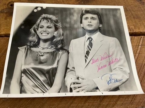 VANNA WHITE & PAT SAJAK Hand Signed Autograph 8X10 Promo Photo WHEEL OF FORTUNE Cover