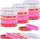 48 PCS Valentine'S Day Silicone Wristband 6 Styles Classic for Valentine'S Day G