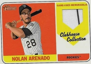 NOLAN ARENADO 2018 TOPPS HERITAGE CLUBHOUSE COLL. PINSTRIPE GAME USED JERSEY - Picture 1 of 1