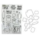 Kitchen Ware Silicone Clear Stamp and Die Sets for Card Making, DIY Embossing...