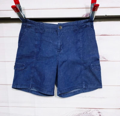 Style & Co Womens Shorts Size 12 Blue Elastic Waist Pockets - Image 1 of 4