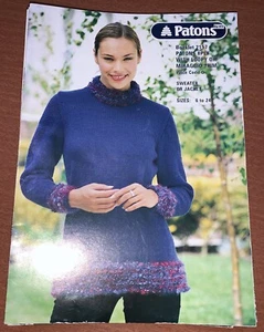 😇 Patons No 2157 Knitting Pattern 8ply Two Trim’s Womens Sizes 6-24 NOS Jacket - Picture 1 of 3