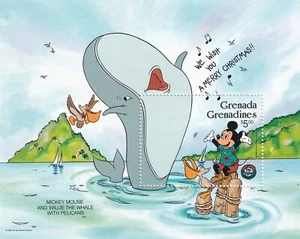 DISNEY Grenada Grenadines Yvert SS 117 Christmas 1986 Mickey - Picture 1 of 1