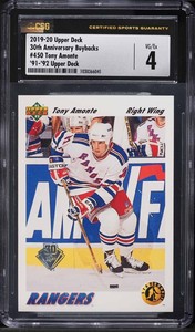 1991-92 Upper Deck #450 Tony Amonte UD30 Buybacks 1/1 RC CSG 4 1 of 1 Rookie