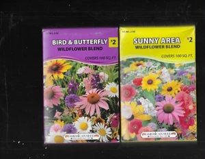 2 PACKAGES AMERICAN SEED  COMPANY FLOWER SEED PERENNIAL AND ANNUAL - Picture 1 of 2