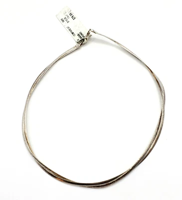 Novo com etiquetas Colar Corrente Vintage Dyadema Prata Esterlina 2 Fios Espinha de Arenque - Imagem 1 de 3