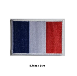 French Flag Embroidered Patch sew iron on National Theme Patches transfer Fabric - Foto 1 di 3