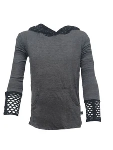 TEREZ Girl's Grey Thumbhole Hoodie #36701758 NWT - Picture 1 of 2