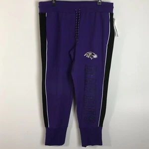 Baltimore Ravens NFL Women's New Era Purple Jogger Pants Size L - Picture 1 of 21