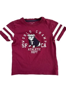 Janie and Jack Short Sleeve Bulldog Tshirt Boys Size 4 - Picture 1 of 5