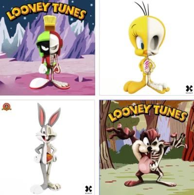 Mighty Jaxx XXRAY Jason Freeny Looney Tunes Zombie Collectible Figure - Image 1 of 4