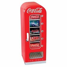 Retro Coca Cola Vending Fridge 10 Can Machine Mini Soda Refrigerator Coke Cooler