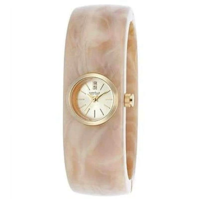 NUEVO CARAVELLE Diseñado por Bulova Reloj Brazalete Plástico Para Mujer - Beige Foto 1 de 4
