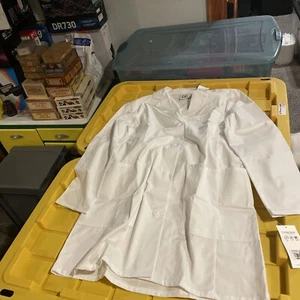 Cherokee Scrubs Women's 35" Lab Tall Coat CK452T WHT White Medium Free Shipping - Picture 1 of 2