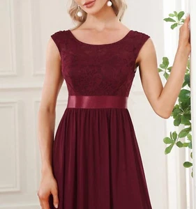 Ever Pretty Lace Bust Sleeveless Empire Waist A Line Floor Length Dress Size 8 - Picture 1 of 8