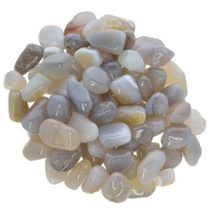 1/2 Pfund grauer Achat Trommelsteine - Klasse 1 - XSmall - 0,5" bis 1" Durchschnitt - Bild 1 von 3
