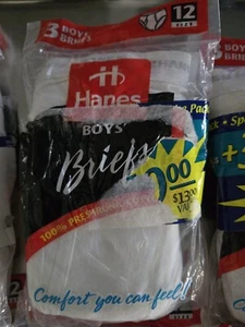 Vintage Hanes Briefs Underwear Size 12 White 3 Pack NEW 1997 - Picture 1 of 6