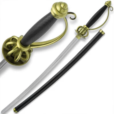 BUDK Cavendish Durandal Rapier Sword & Scabbard, Cosplay or Display, 36 1/2" Overall