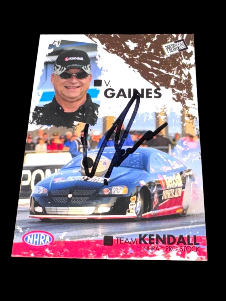 V GAINES 2005 PRESS PASS RACING #33 autographed PRO STOCK NHRA card RARE V2 - Image 1 of 1
