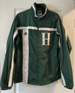 Vintage Adidas Trainingsjacke grün Reißverschluss gefüttert T-Vögel weiß Nylon - Bild 1 von 12