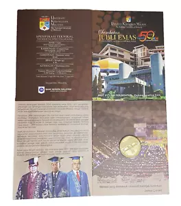 Malaysia 50th Golden Jubilee Jubli Emas UKM Coin Card 2020 1 keping Sahaja UNC - Picture 1 of 3