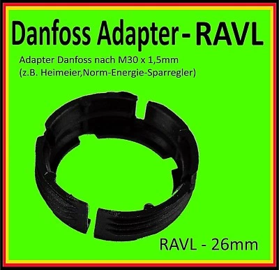 ⭐️ 💯% 🔝 1 x Adapter RAVL - 26mm Danfoss auf Thermostat M30x1,5mm Heimeier usw. - Bild 1 von 4