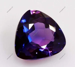 Piedras preciosas sueltas CERTIFICADAS de trillón púrpura tanzanita extremadamente natural de 10,50 quilates - Imagen 1 de 5