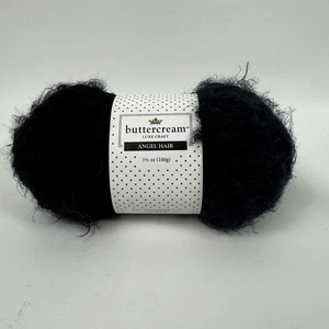 Hilo de pelo de ángel artesanal Buttercream Luxe negro Jo-Ann voluminoso 5 ganchillo para tejer hágalo usted mismo - Imagen 1 de 7