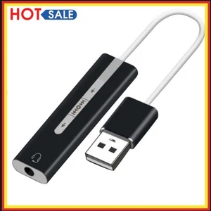 2 in 1 External Sound Card USB to 3.5mm Headset Microphone Adapter (Black) - Bild 1 von 7