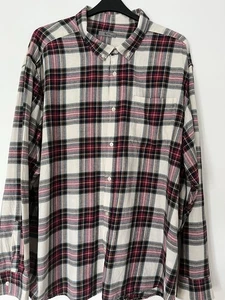 XXXL Men’s Plaid Long Sleeve Shirt Tu New Condition 100% Cotton - Picture 1 of 4