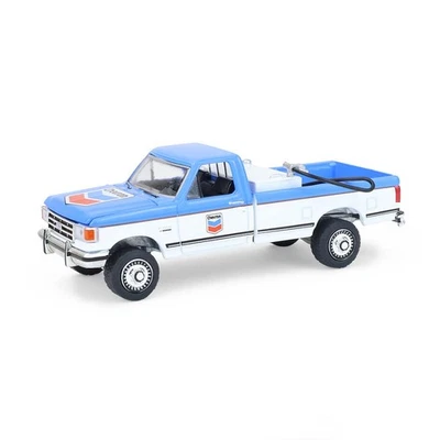 Greenlight 1/64 1991 Ford F-250 XL Pickup Truck, Blue Collar #14 35300-D - Immagine 1 di 4