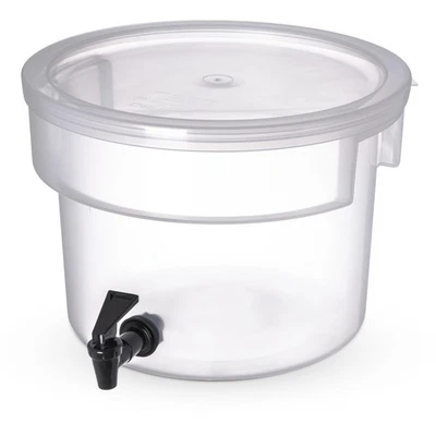 Round Beverage Dispenser Drink Dispenser with Spigot for Catering, Plastic, 3... - Image 1 of 4