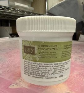 Stampin Up Shimmery White Embossing Paste 4 oz Adds Texture New - Picture 1 of 2